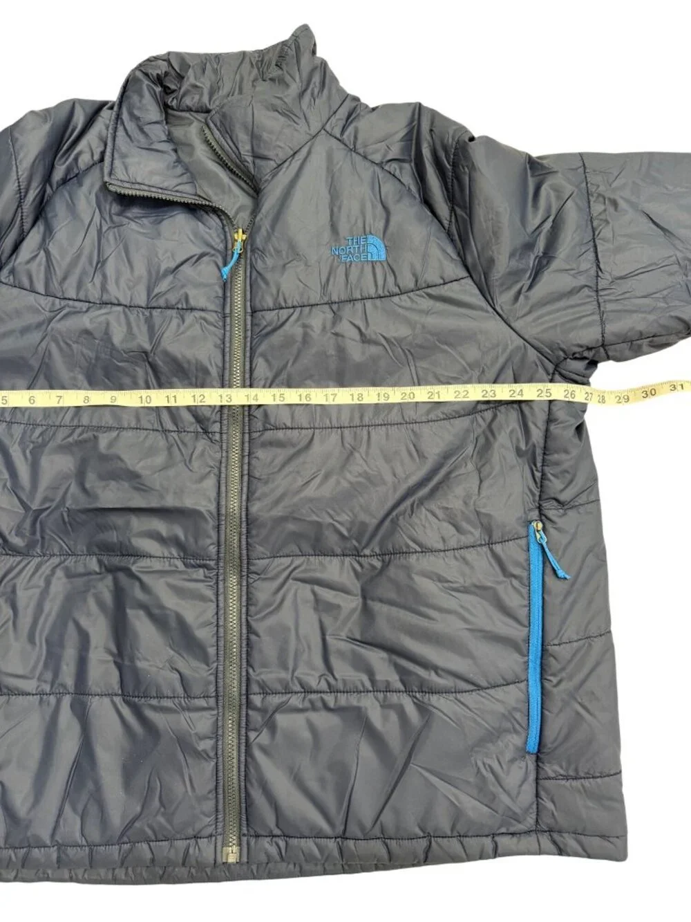 The North Face Mens XXL Blue Puffer Jacket Lightweight Nylon Shell